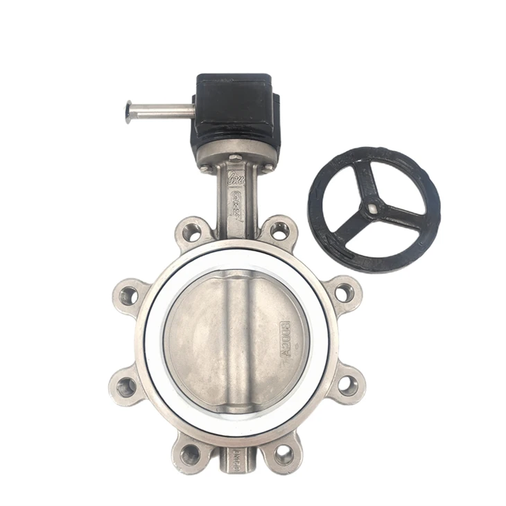 316L Worm Gear Lug Jenis PTFE Butterfly Valve