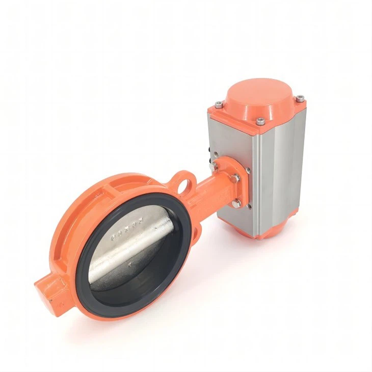 Pneumatic Wafer Type Soft Back Butterfly Valve